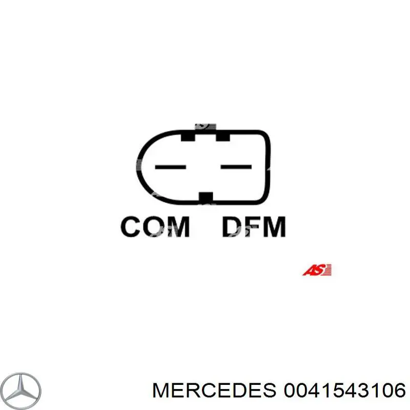 0041543106 Mercedes реле-регулятор генератора (реле зарядки)