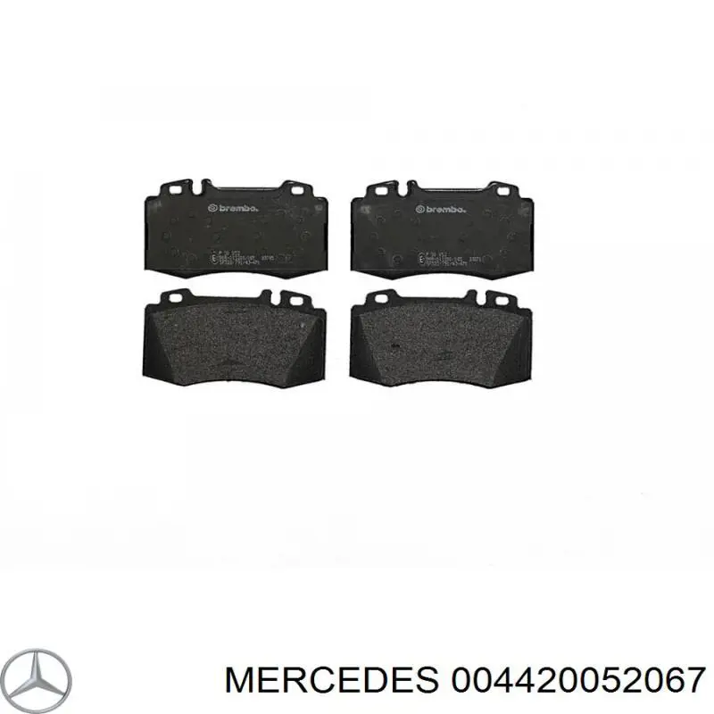 004420052067 Mercedes колодки тормозные передние дисковые