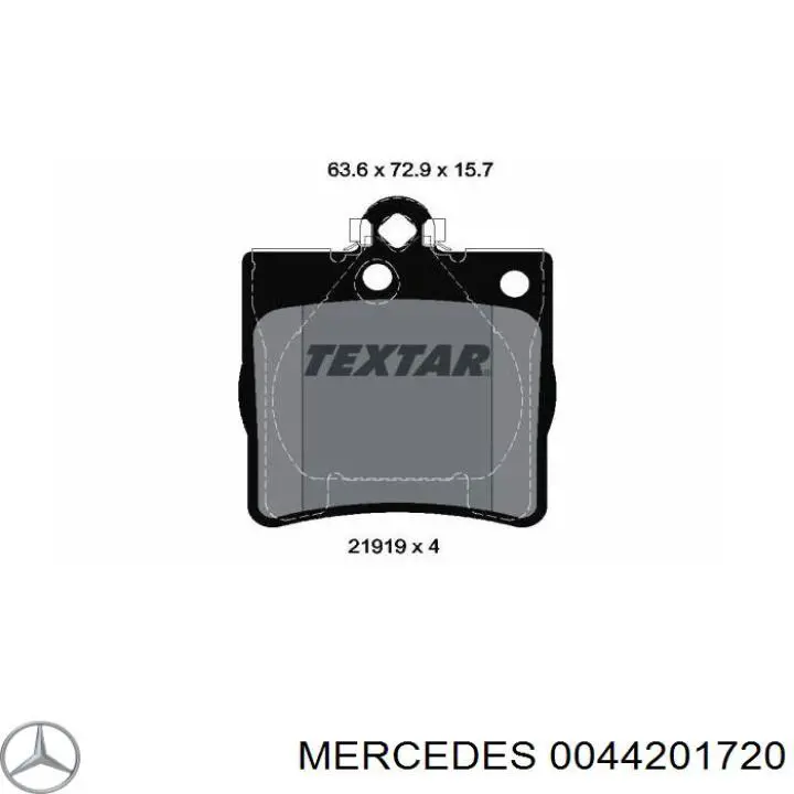 Задние дисковые колодки Mercedes 0044201720