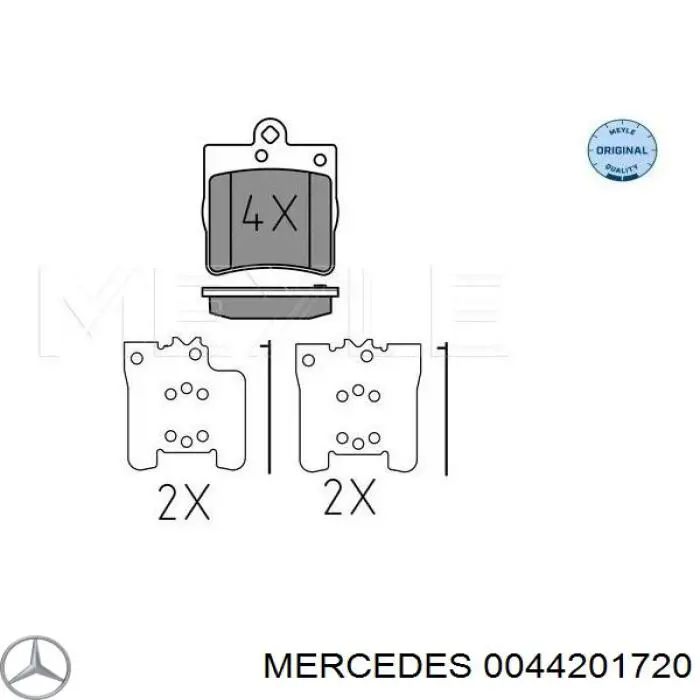 Колодки дисковые  Mercedes 0044201720 цена, от 16.87 USD