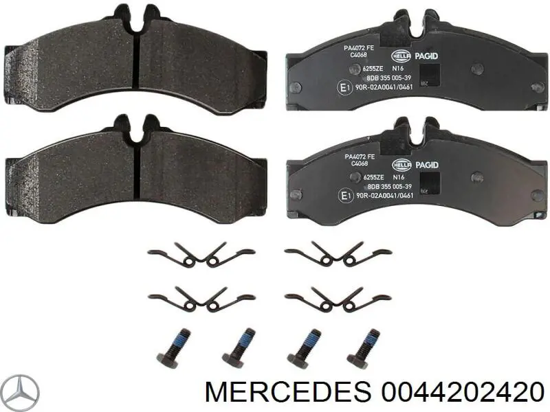 0044202420 Mercedes колодки тормозные передние дисковые