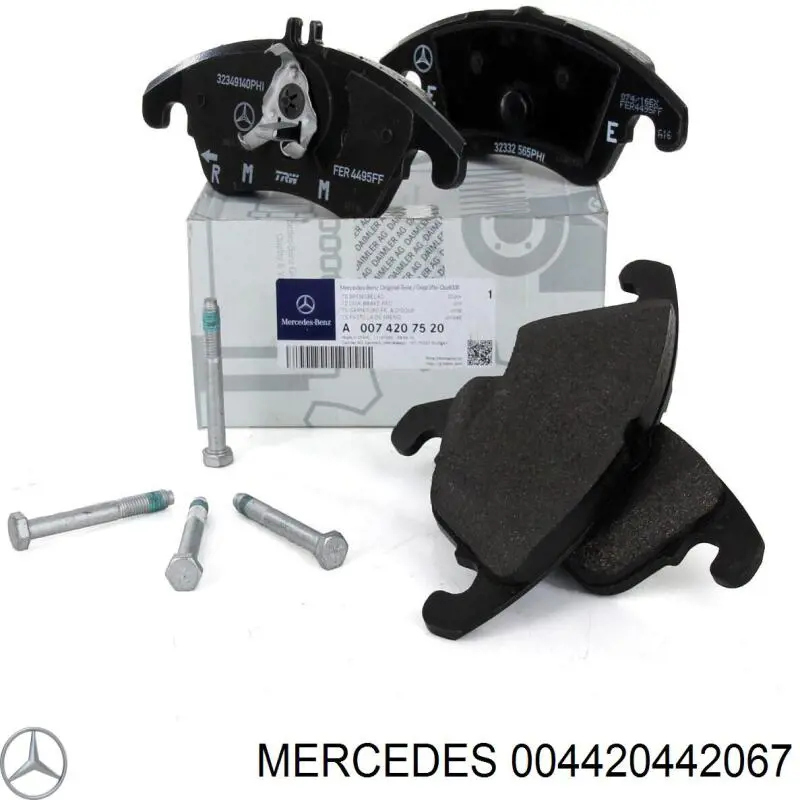 Задние дисковые колодки Mercedes 004420442067