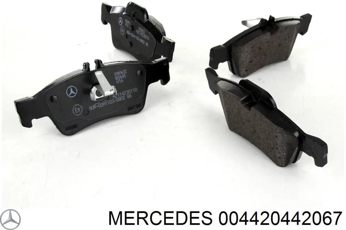 Купить 004420442067 Mercedes Колодки тормозные задние, дисковые