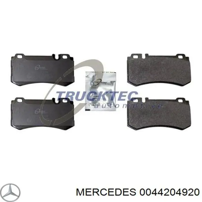 0044204920 Mercedes колодки тормозные задние дисковые
