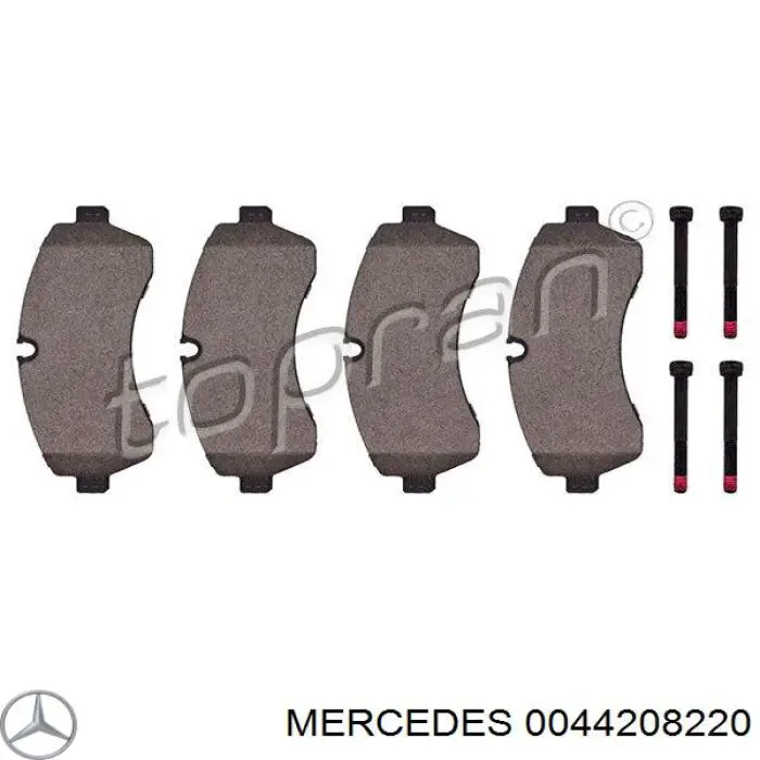 0044208220 Mercedes колодки тормозные передние дисковые