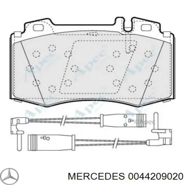 0044209020 Mercedes колодки тормозные передние дисковые