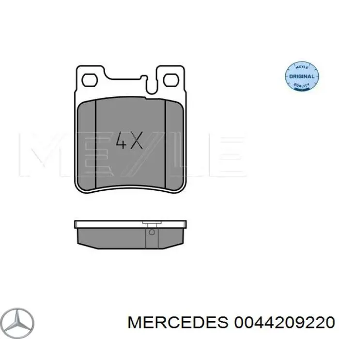 Купить 0044209220 Mercedes Колодки тормозные задние, дисковые