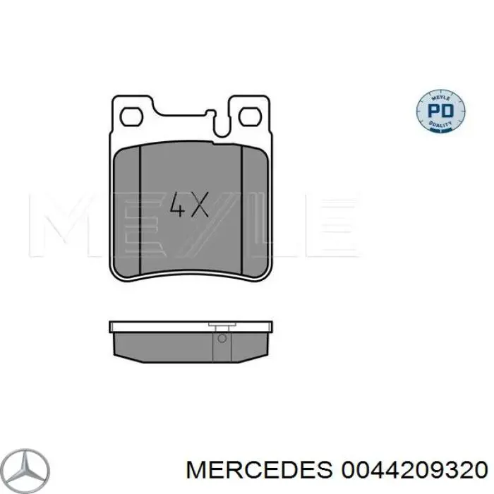 0044209320 Mercedes Колодки тормозные дисковые комплект