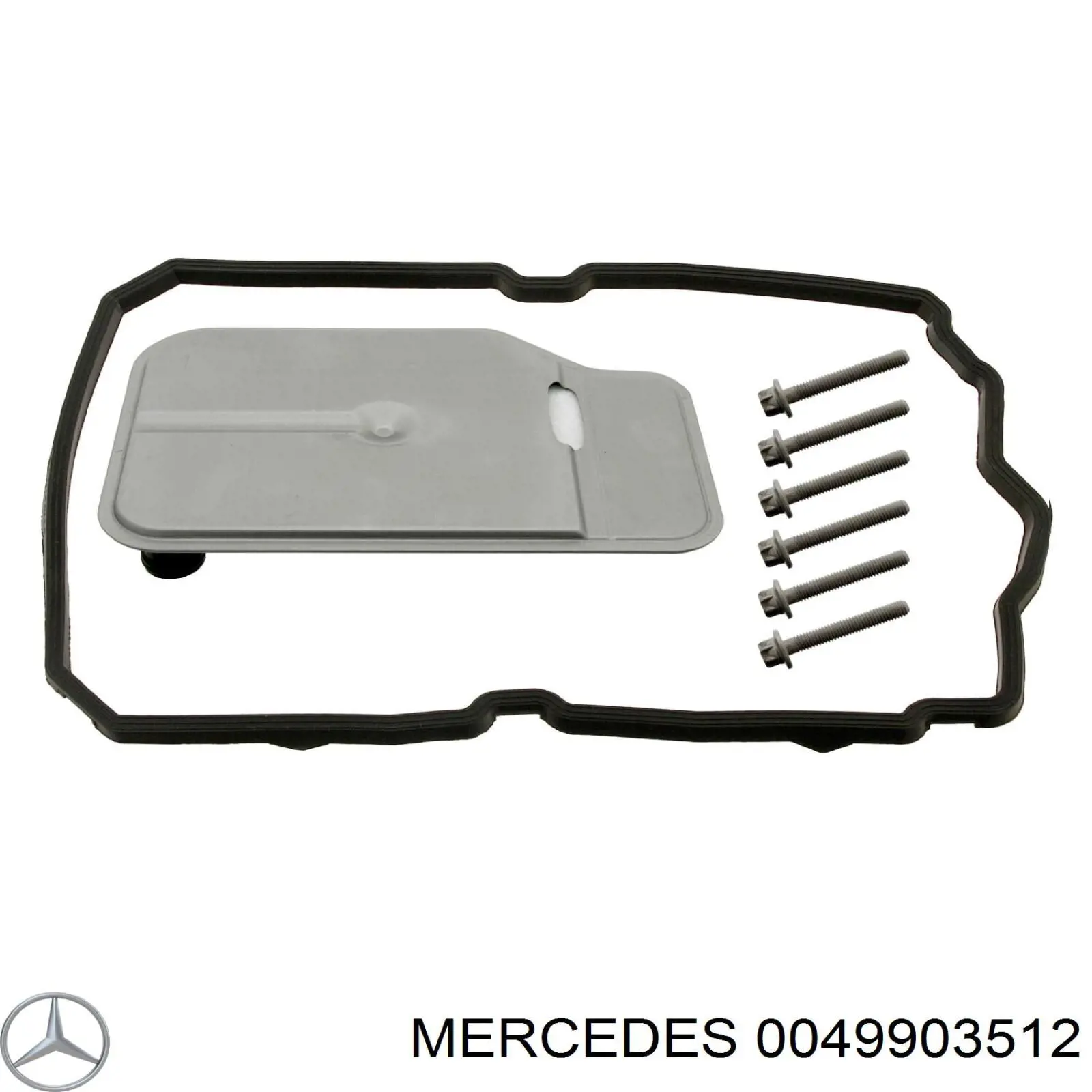 Купить 0049903512 Mercedes Болт (гайка) крепежа