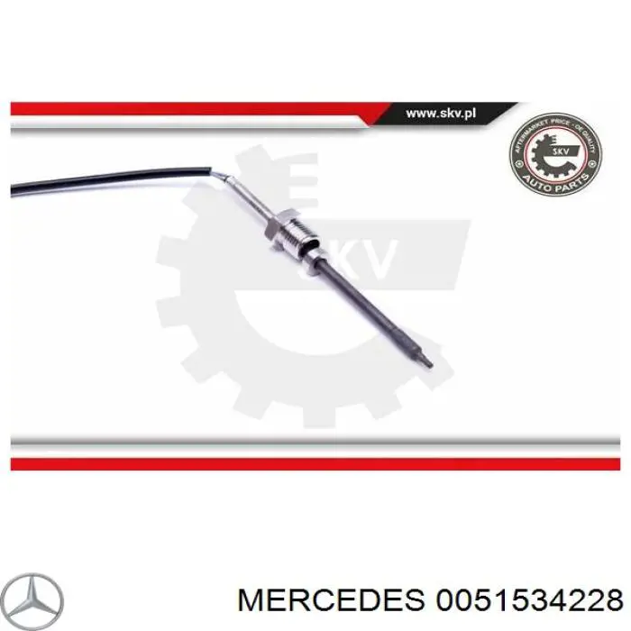 0051534228 Mercedes sensor de temperatura dos gases de escape (ge, no catalisador)
