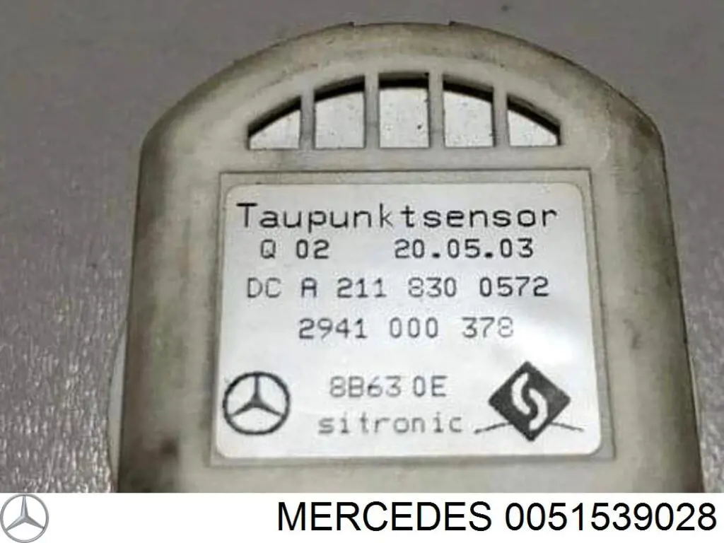 Купить 0051539028 Mercedes Датчик температуры отработавших газов (ОГ), перед сажевым фильтром