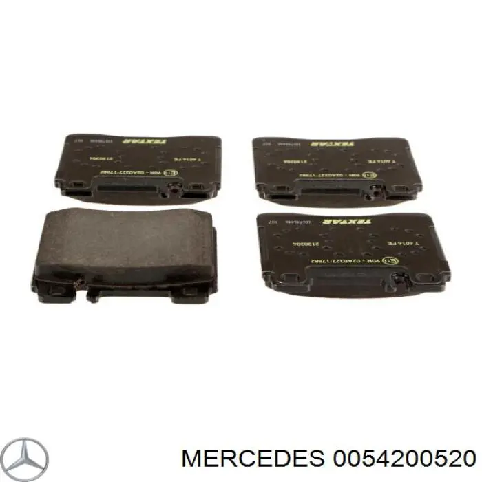 0054200520 Mercedes колодки тормозные передние дисковые