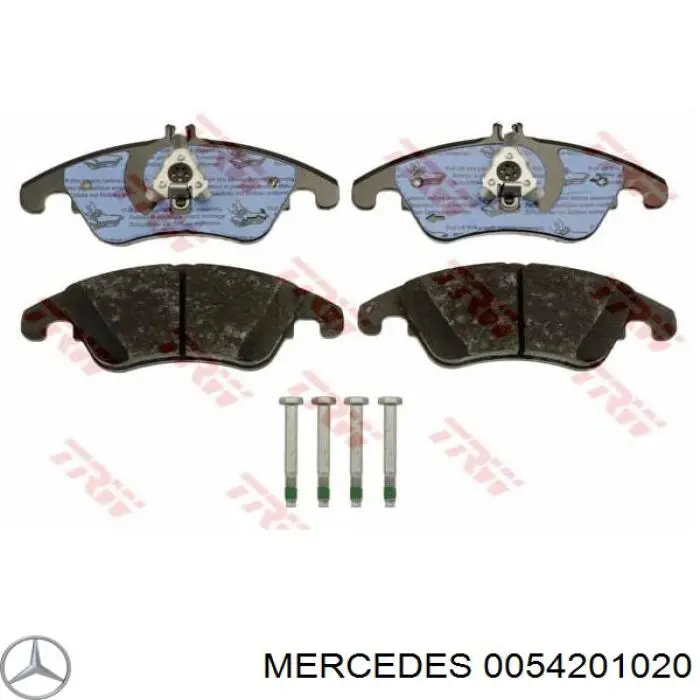 0054201020 Mercedes колодки тормозные передние дисковые