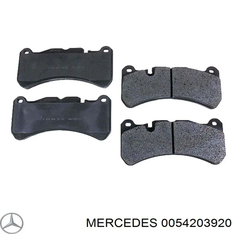 0054203920 Mercedes колодки тормозные передние дисковые