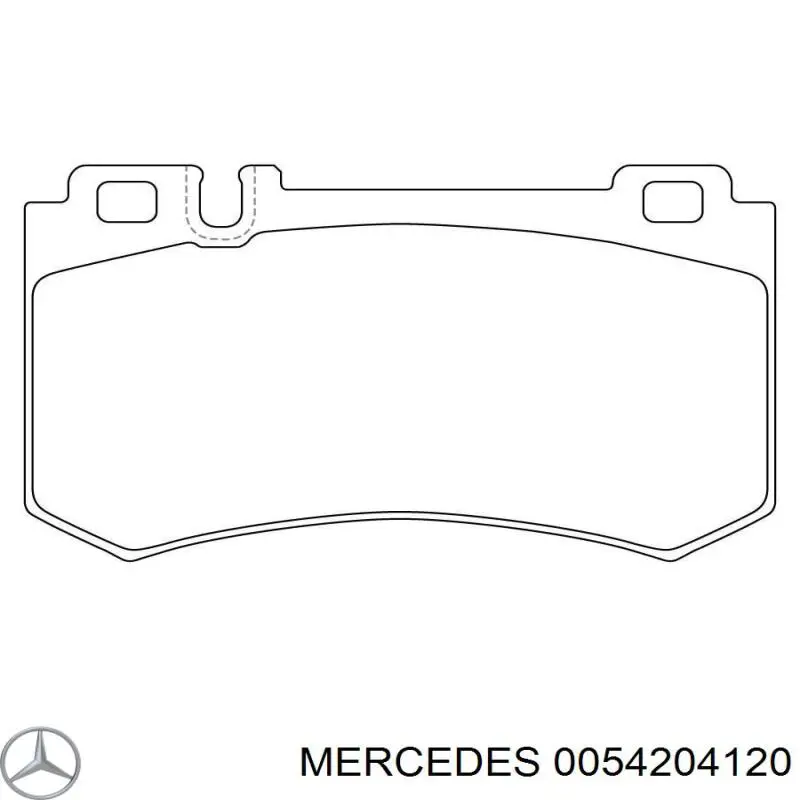 0054204120 Mercedes колодки тормозные задние дисковые