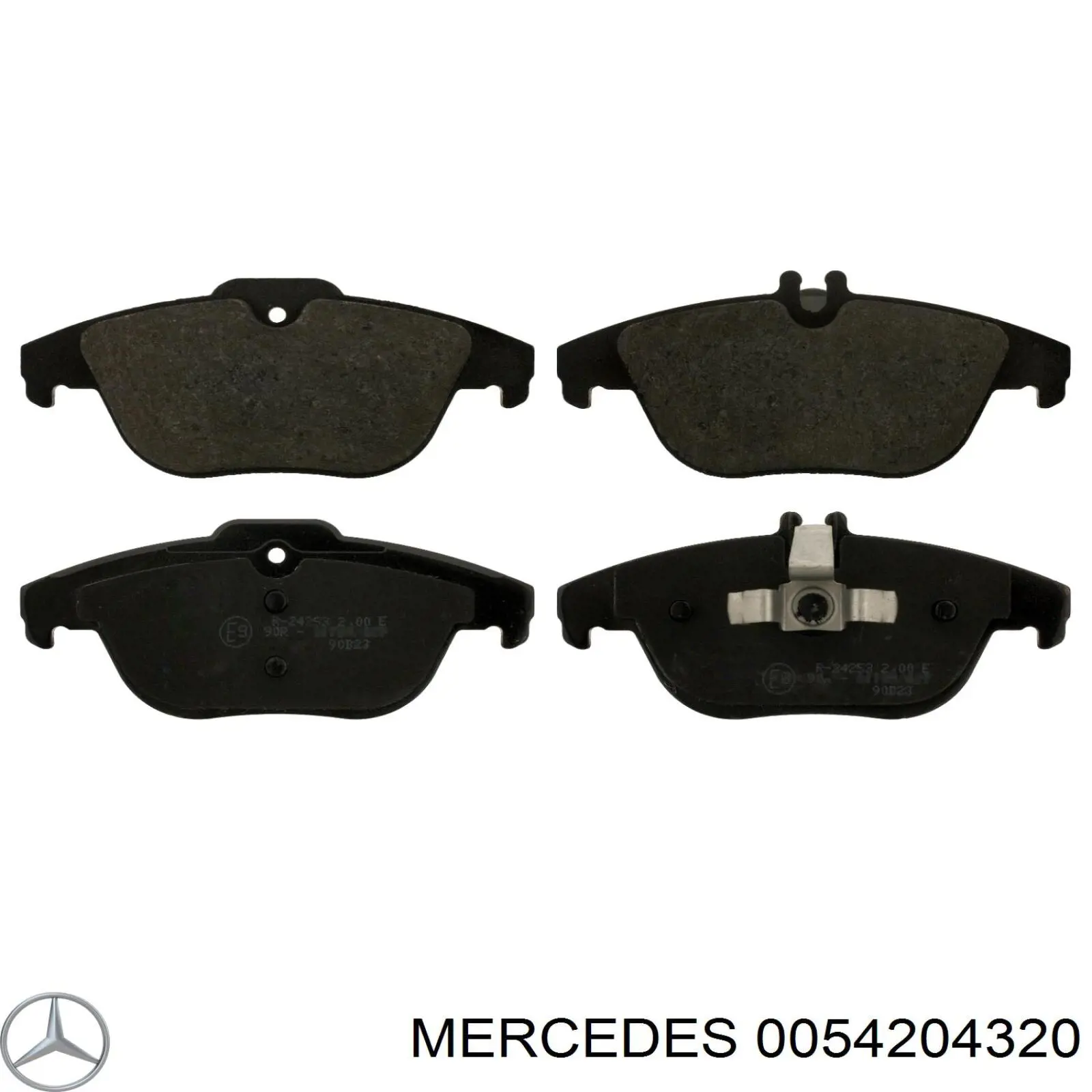 0054204320 Mercedes колодки тормозные задние дисковые