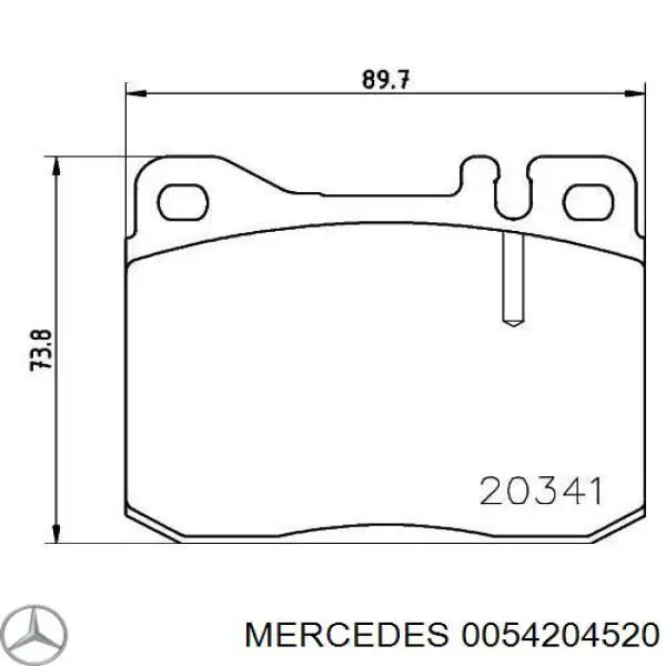 Передние тормозные колодки 0054204520 Mercedes