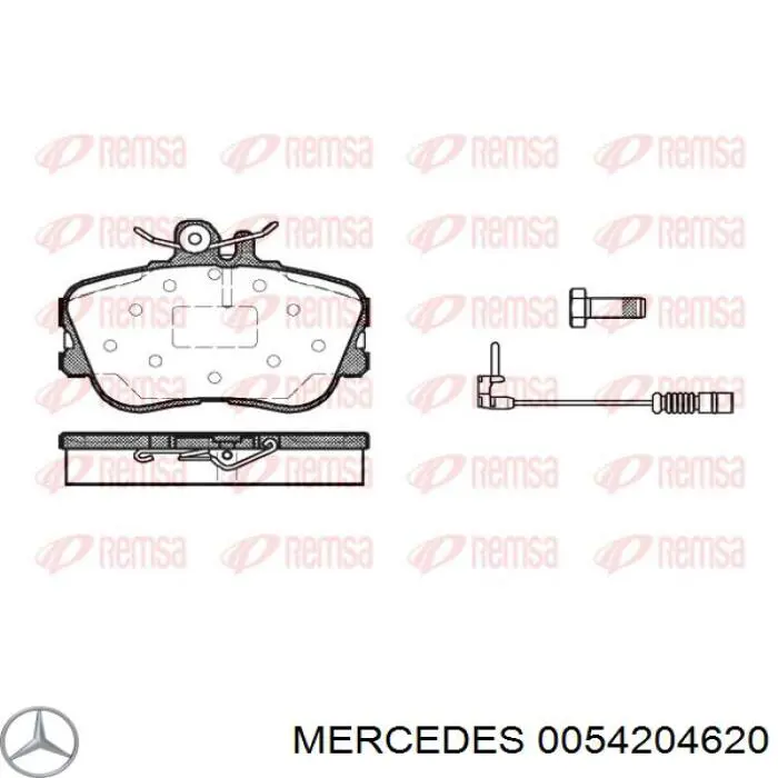 0054204620 Mercedes передние тормозные колодки