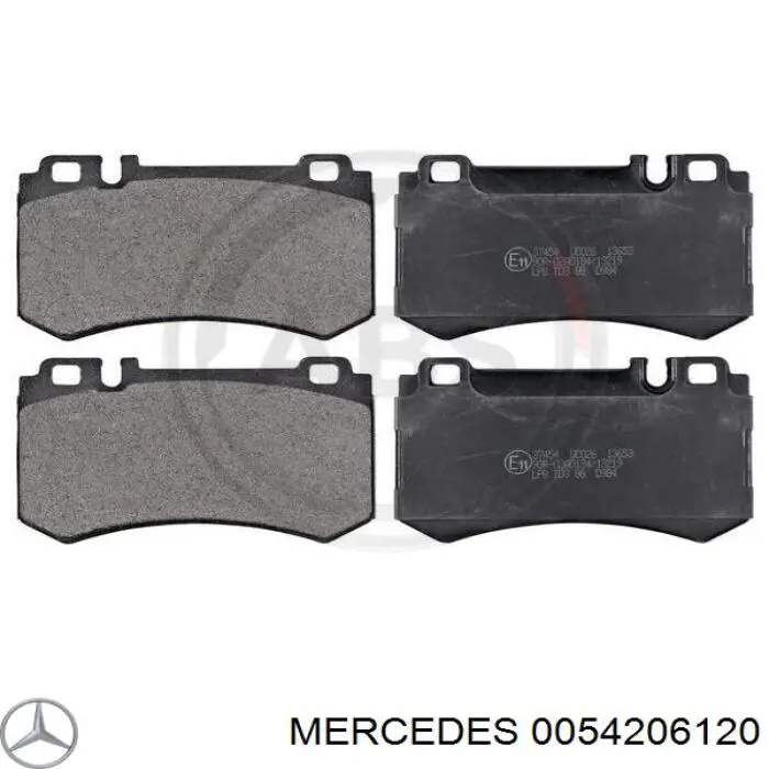 0054206120 Mercedes sapatas do freio traseiras de disco