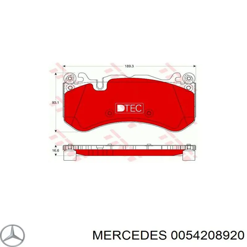 Колодки Mercedes A0004202704 цена, от 442.81 USD