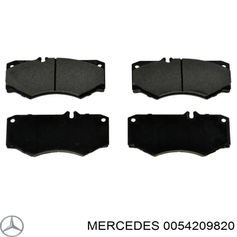 0054209820 Mercedes колодки тормозные передние дисковые