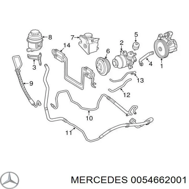 Купить 0054662001 Mercedes Насос рулевого управления