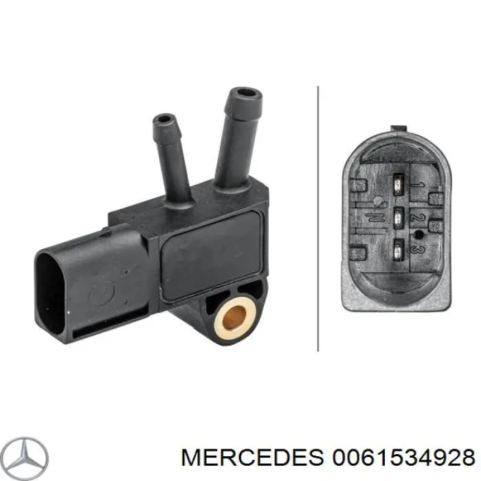 Датчик давления выхлопных газов 0061534928 Mercedes