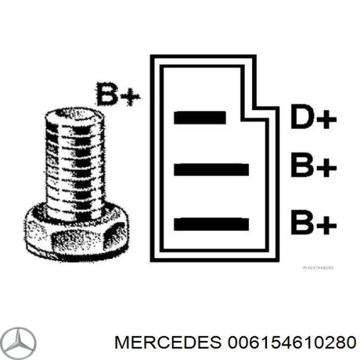 Генератор 006154610280 Mercedes