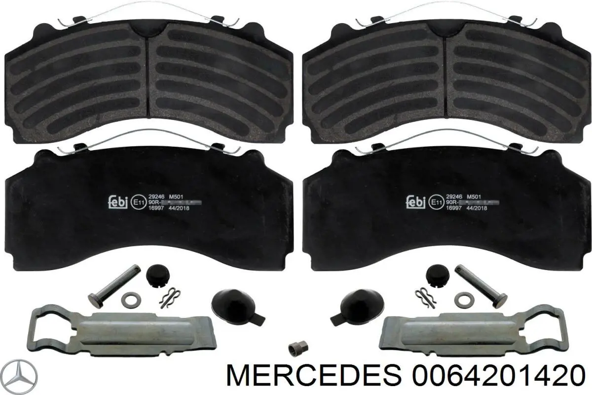 0064201420 Mercedes Колодки передние