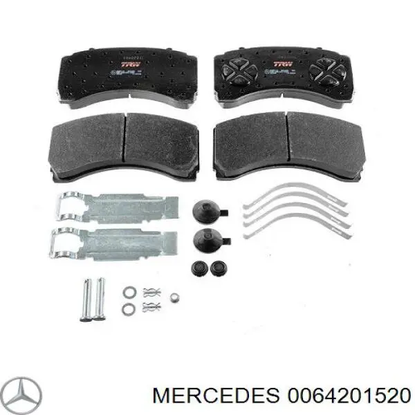 Задние тормозные колодки 0064201520 Mercedes