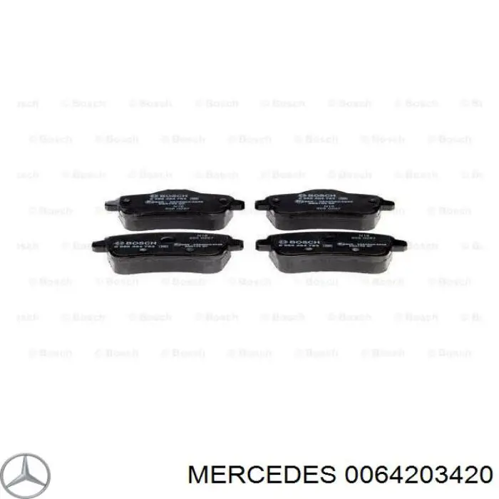 Задние тормозные колодки 0064203420 Mercedes