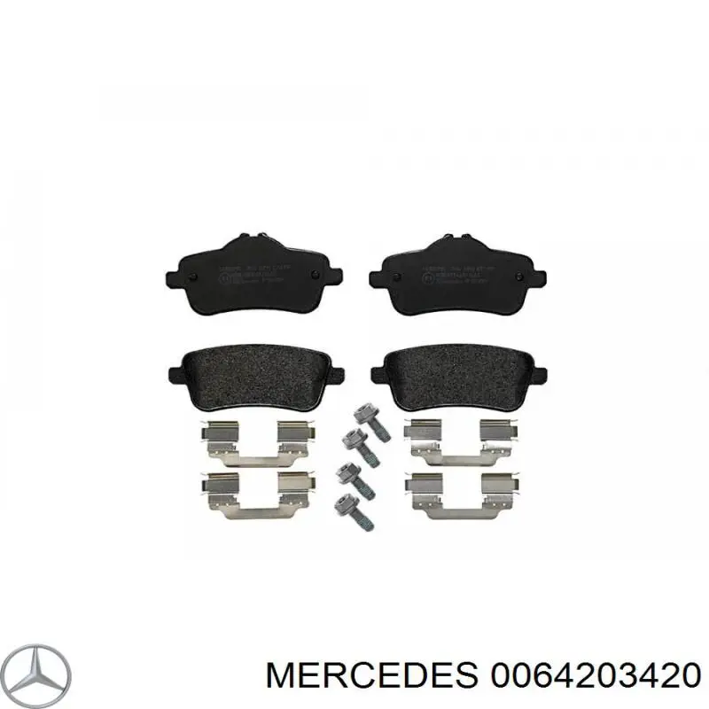 Купить 0064203420 Mercedes Колодки тормозные задние, дисковые