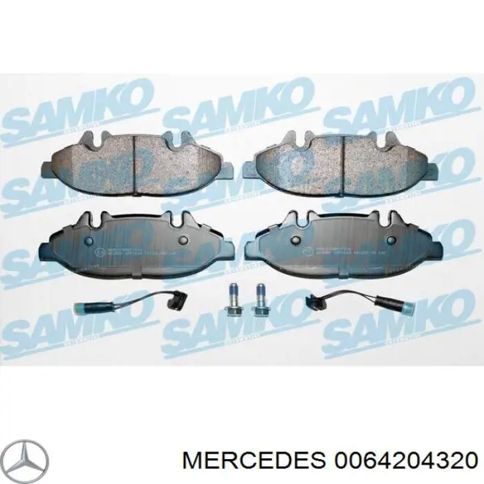 Передние тормозные колодки 0064204320 Mercedes