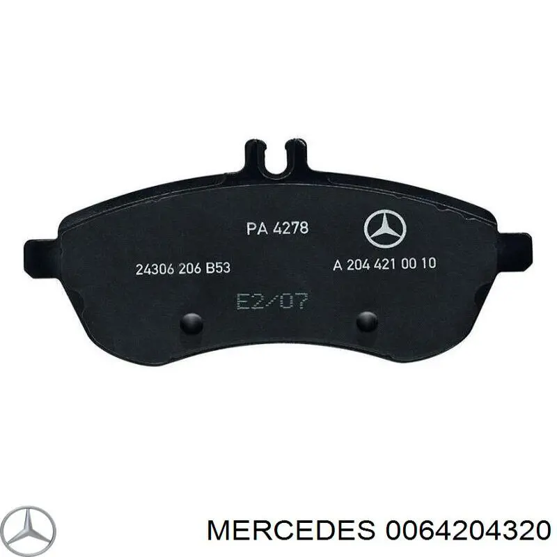 0064204320 Mercedes передние тормозные колодки