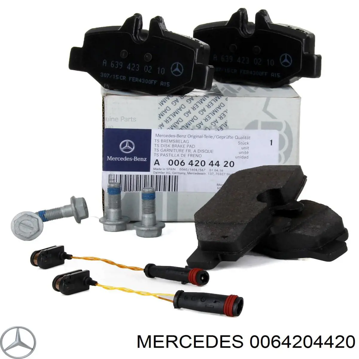 0064204420 Mercedes колодки тормозные задние дисковые