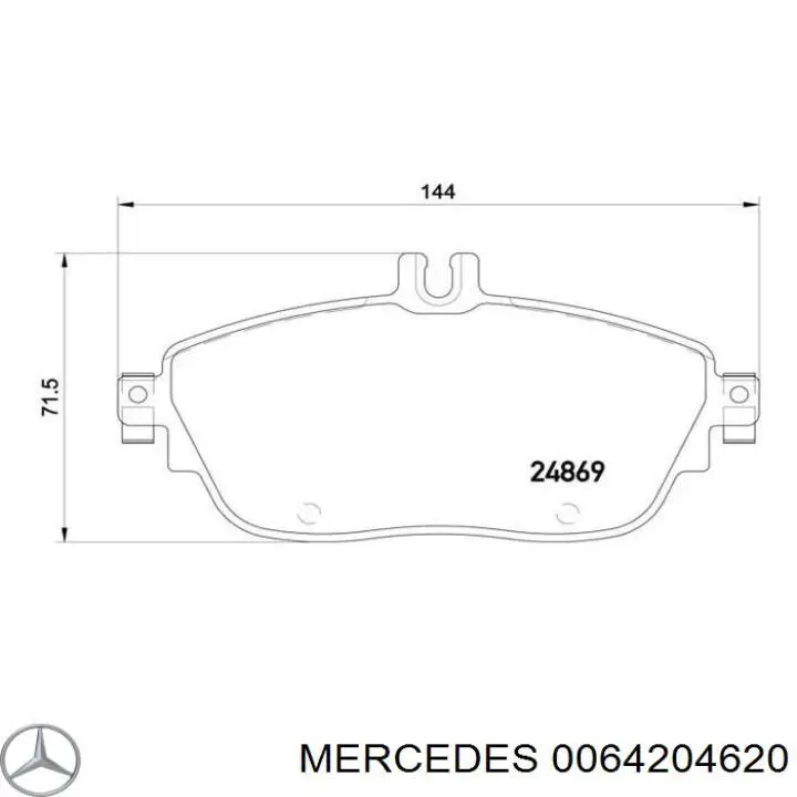 Передние тормозные колодки 0064204620 Mercedes