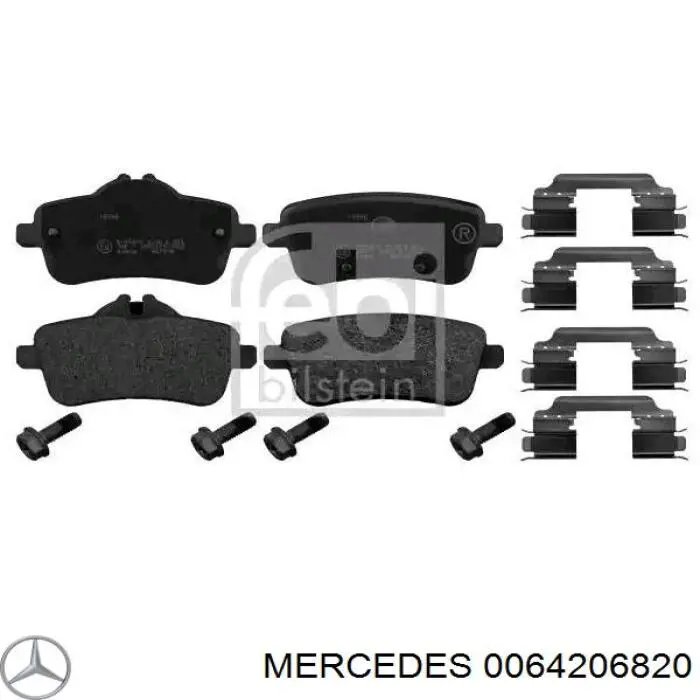 Задние тормозные колодки 0064206820 Mercedes