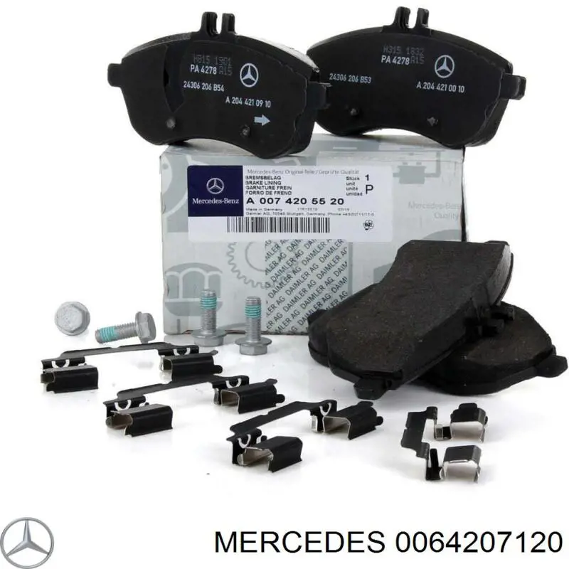 0064207120 Mercedes передние тормозные колодки