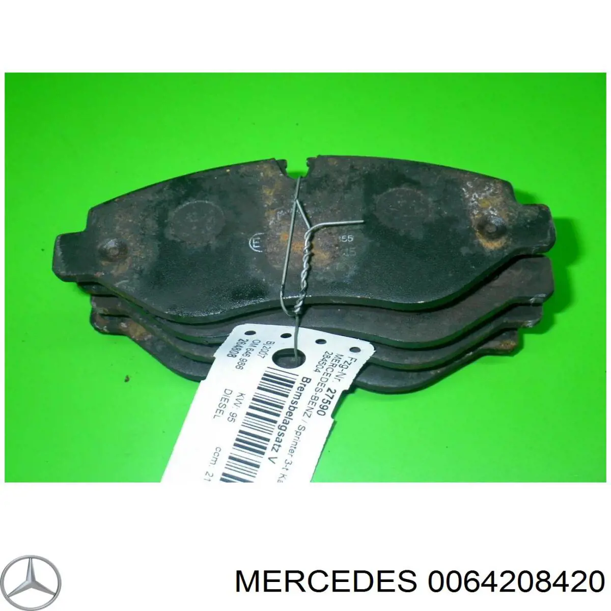 Передние тормозные колодки 0064208420 Mercedes