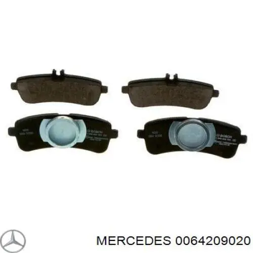 0064209020 Mercedes sapatas do freio traseiras de disco