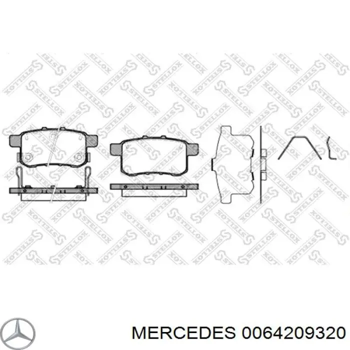 Передние тормозные колодки 0064209320 Mercedes