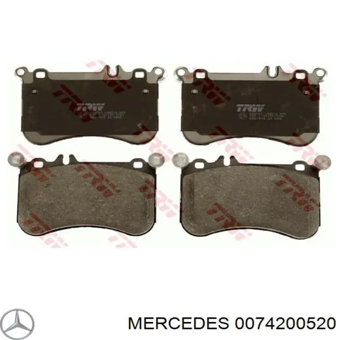 Передние тормозные колодки 0074200520 Mercedes