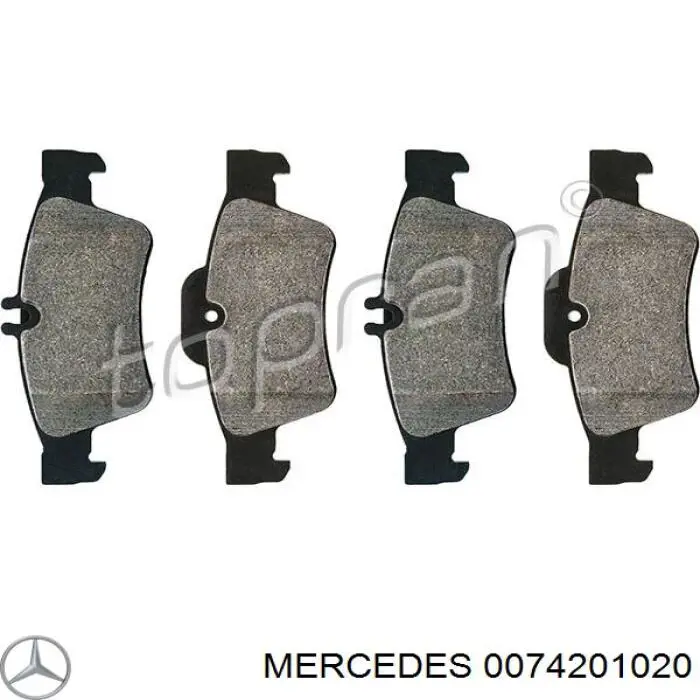 0074201020 Mercedes Колодки тормозные дисковые комплект