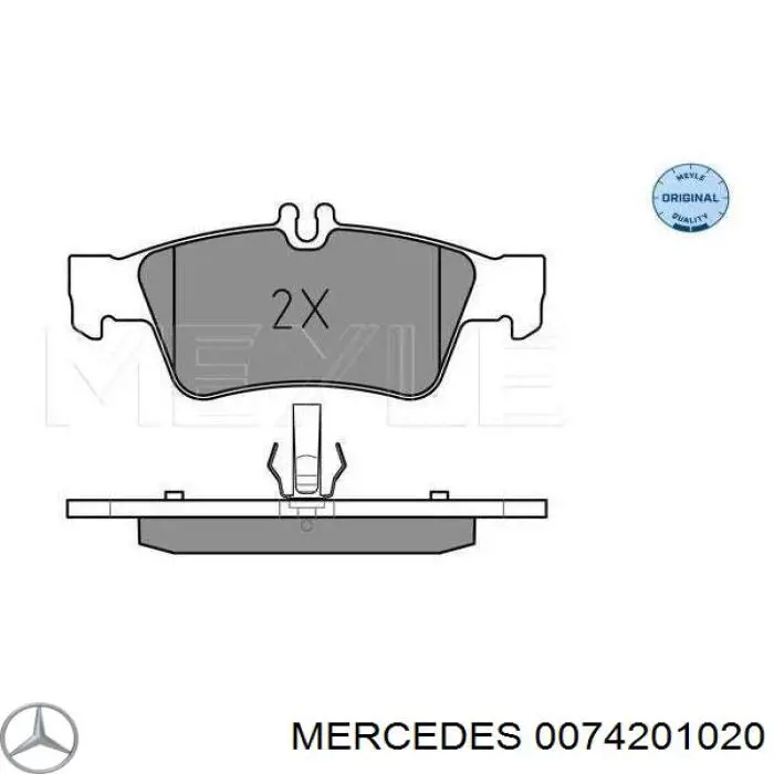 Задние тормозные колодки 0074201020 Mercedes