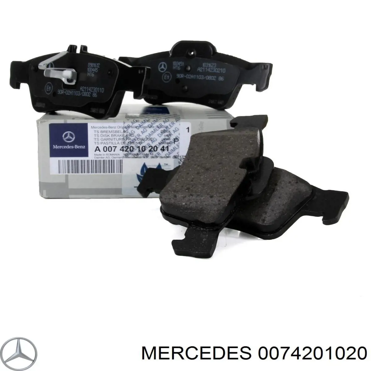 0074201020 Mercedes колодки тормозные задние дисковые