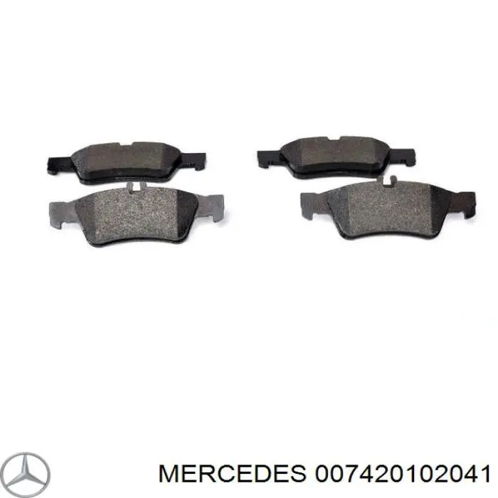 Купить 007420102041 Mercedes Колодки тормозные задние, дисковые