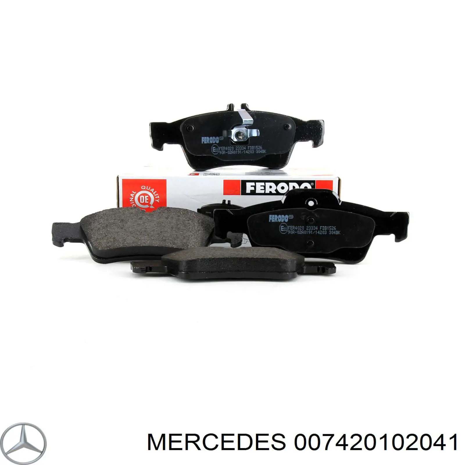 Задние тормозные колодки 007420102041 Mercedes