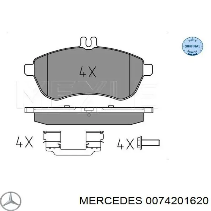 Колодки Mercedes 0074201620 цена, от 35.23 USD