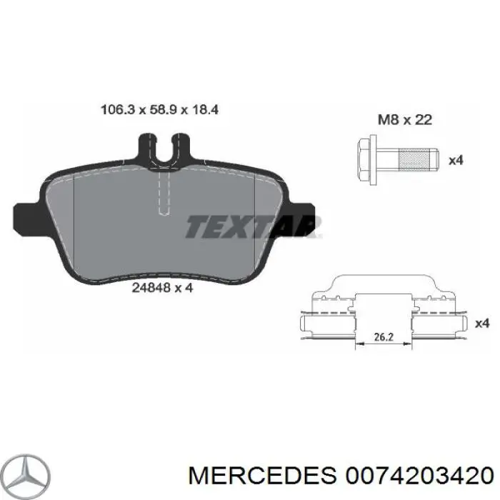 A0074203420 Mercedes 