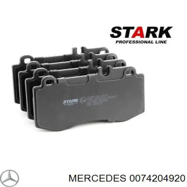 0074204920 Mercedes колодки тормозные передние дисковые